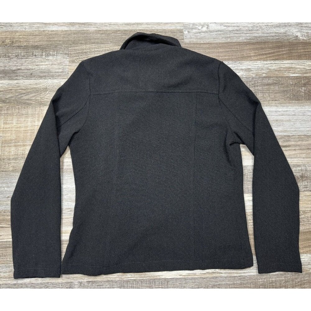 Elodie Womens Size M Black Shacket Asymmetrical Zip Front Jacket Blazer - Picture 16 of 16